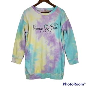 Paradise USA Tie Dye Long Sweatshirt Sz Medium